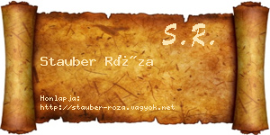 Stauber Róza névjegykártya